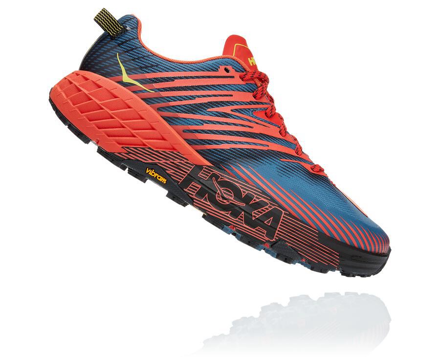 Trail Shoes Mens - Hoka One One Speedgoat 4 - Red - WRJMBNH-81